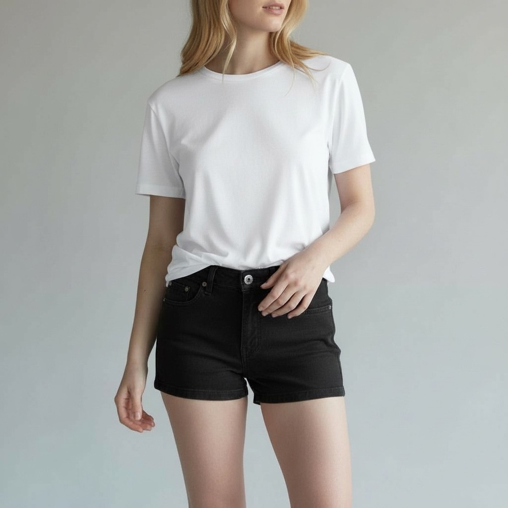 21 DENIM | Black Denim Shorts Size 27